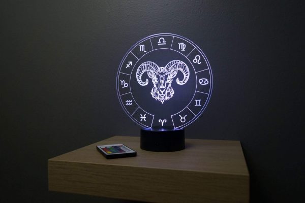 Lampe illusion 3D Astrologie Bélier