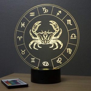 Lampe illusion 3D Astrologie Cancer