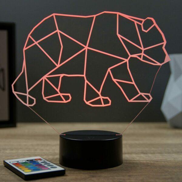 Lampe illusion3D Ours Origami
