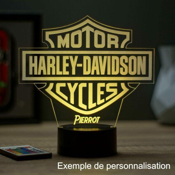 Lampe illusion 3D Logo Harley Davidson