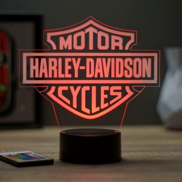 Lampe illusion 3D Logo Harley Davidson