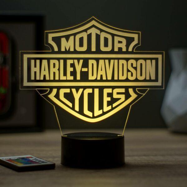 Lampe illusion 3D Logo Harley Davidson