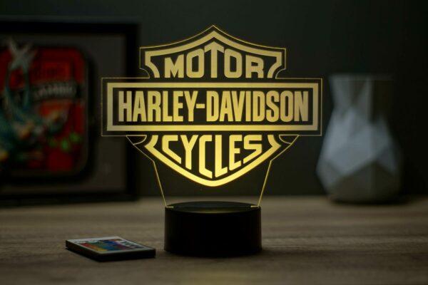Lampe illusion 3D Logo Harley Davidson