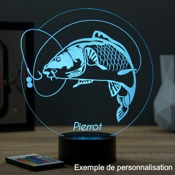 Lampe illusion 3D Carpe