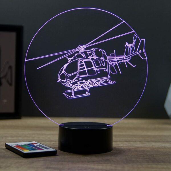 Lampe illusion 3D Hélicoptère EC145 Eurocopter