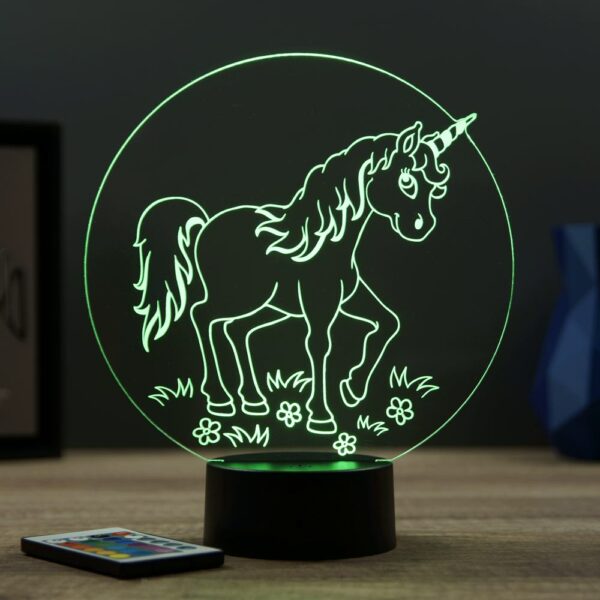 Lampe illusion 3D Licorne