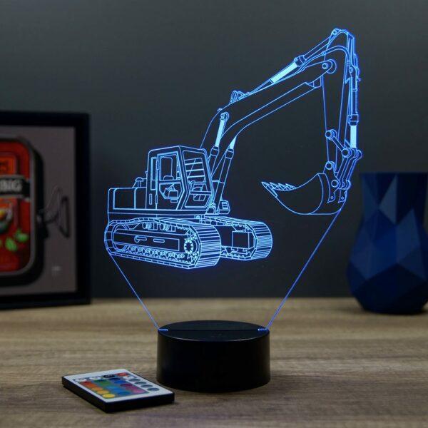 Lampe illusion 3D Pelleteuse