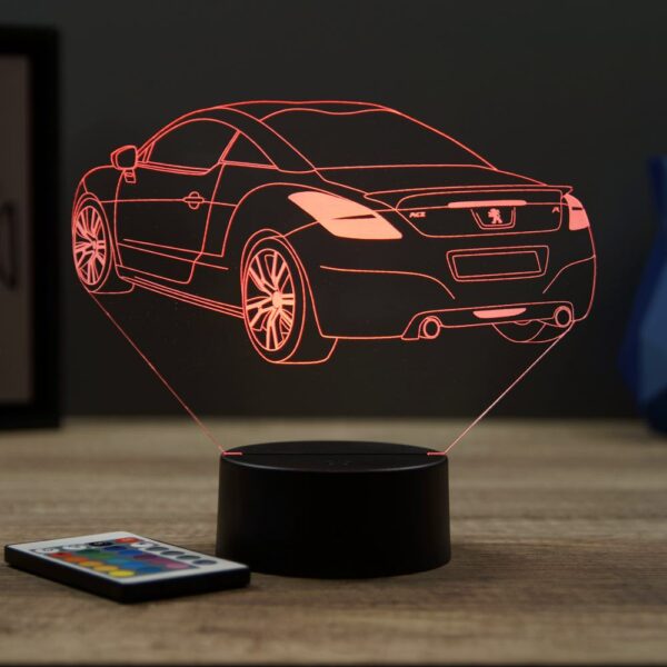 Lampe illusion 3D Peugeot RCZ-R