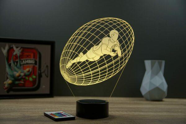 Lampe illusion 3D Rugby Essai