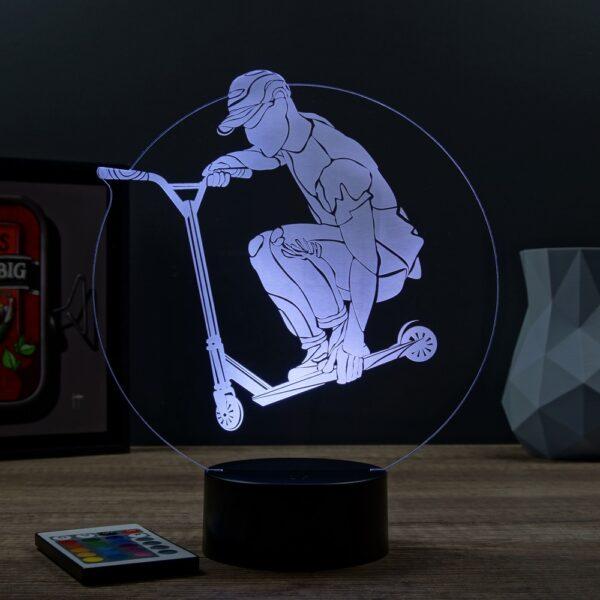 Lampe illusion 3D Trottinette freestyle
