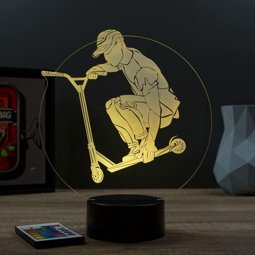Lampe illusion 3D Trottinette freestyle - jnb maker