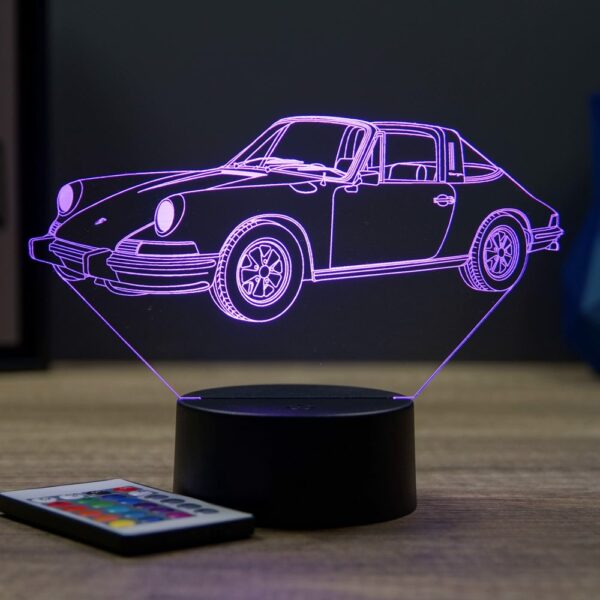 Lampe illusion 3D Porsche 911 1973