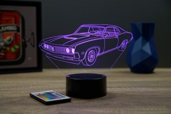 Lampe illusion 3D Ford Torino 1971