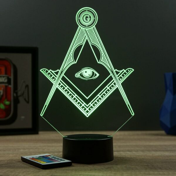Lampe illusion 3D franc macon