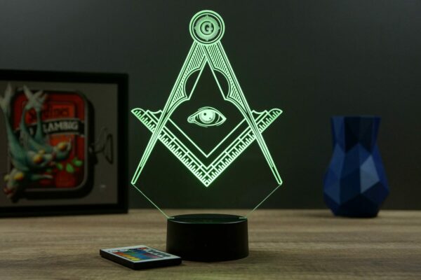 Lampe illusion 3D franc macon