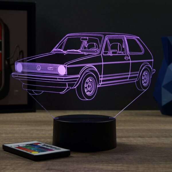Lampe illusion 3D VW Golf 1