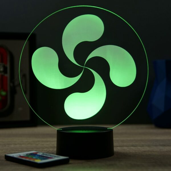 Lampe illusion 3D Croix Basque