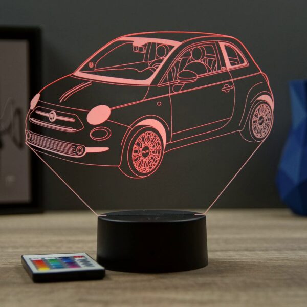 Lampe illusion 3D Fiat 500