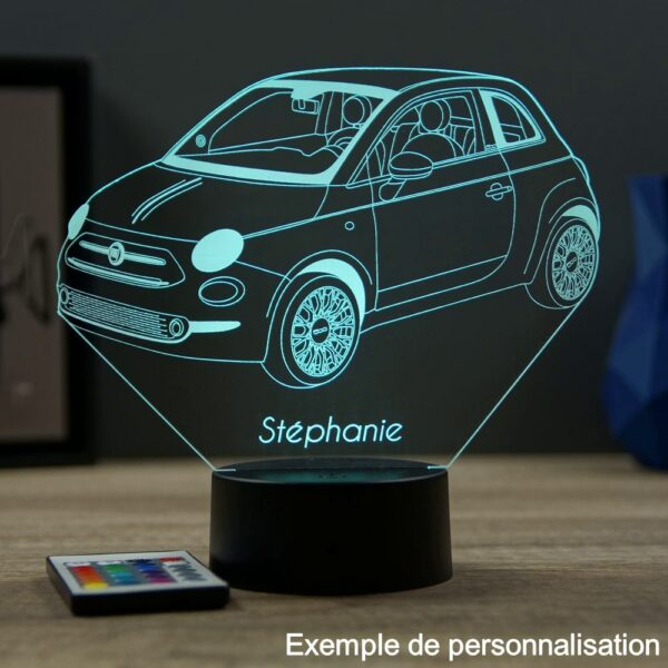 Lampe illusion 3D Fiat 500